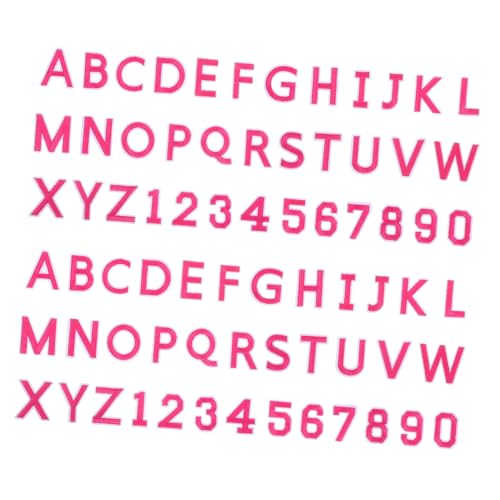 Angoily 72 Stück Teiliges Polyester Bügelapplikationen Buchstaben Zahlen zum Aufbügeln Bestickte Alphabet Patches für Jeans Langlebige DIY Kleidung Dekoration von Angoily