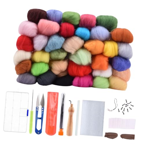 Angoily 73 Stück Teiliges Nadel Filzset mit Zubehör für Basteln Diy für Anfänger und Aufbewahrungsbox und Schneidewerkzeug für Familienprojekte und Angoily 73 Stück Teiliges Nadel Filzset mit Zubehör für Basteln Diy für Anfänger und Aufbewahrungsbox und Schneidewerkzeug für Familienprojekte und von Angoily