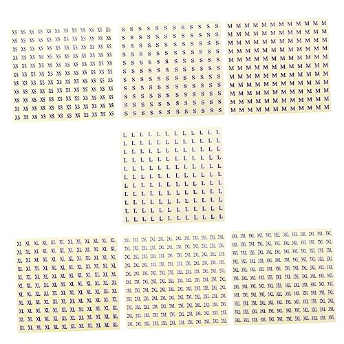 Angoily 7Packs Pack Runde Selbstklebende Größenschilder für Kleidung Praktische Etiketten für Xs bis Xxxl Hochwertige Klebeetiketten für Einfache Handhabung von Angoily