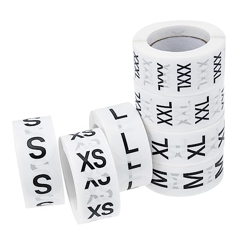 Angoily 7Rollen Kleidung Größenaufkleber Selbstklebende Runde Etiketten für Bekleidungsetikettierung für Ordentliche Garderobe und Effiziente Organisation Angoily 7Rollen Kleidung Größenaufkleber Selbstklebende Runde Etiketten für Bekleidungsetikettierung für Ordentliche Garderobe und Effiziente Organisation von Angoily