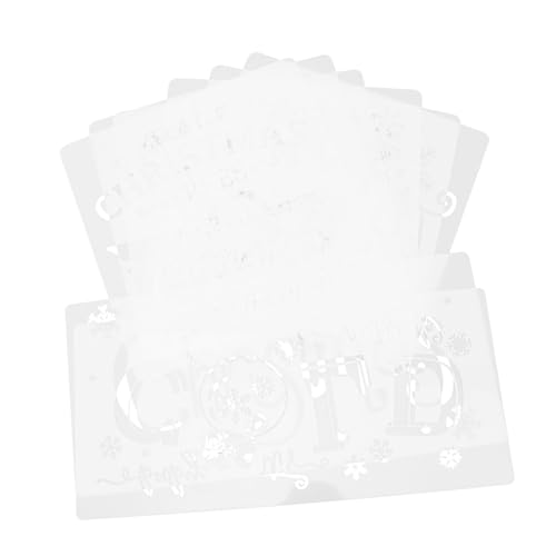 Angoily 8 Blätter Teiliges Weihnachten Malerschablonen Wiederverwendbare DIY Zeichenvorlagen mit Festlichen Motiven Geeignet für Acrylfarben Marker Buntstifte Bastelzubehör für Angoily 8 Blätter Teiliges Weihnachten Malerschablonen Wiederverwendbare DIY Zeichenvorlagen mit Festlichen Motiven Geeignet für Acrylfarben Marker Buntstifte Bastelzubehör für von Angoily