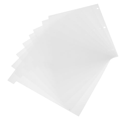 Angoily 8 Blatt PP Registerkarten mit Trennblättern für Ordner Langlebige Beschreibbare Sammelmappe Registerstreifen zur Organisation von Notizbüchern Planern und Akten von Angoily