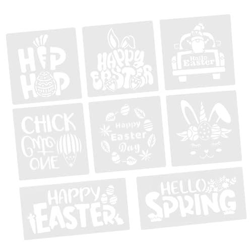 Angoily 8 Blatt Wiederverwendbare Sprühschablonen für Ostern DIY Malvorlagen für Kreative Bastelprojekte Geeignet für Wände und Fenster Angoily 8 Blatt Wiederverwendbare Sprühschablonen für Ostern DIY Malvorlagen für Kreative Bastelprojekte Geeignet für Wände und Fenster von Angoily