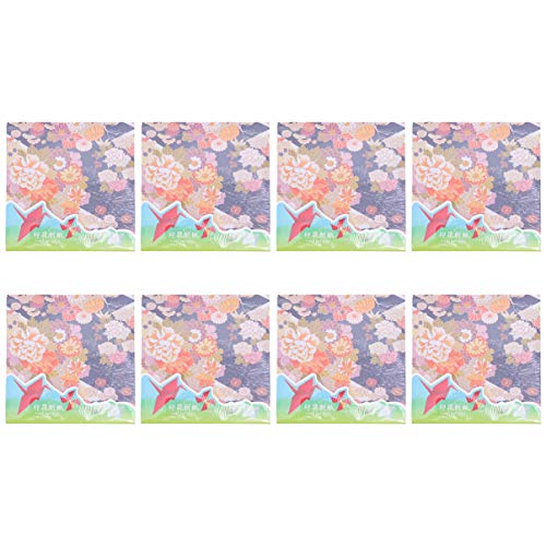 Angoily 8 Packungen Origami Papier Set Japanisches Design Farbige Quadratische für Bastelarbeiten für Diy Scrapbooking und Dekoration von Angoily