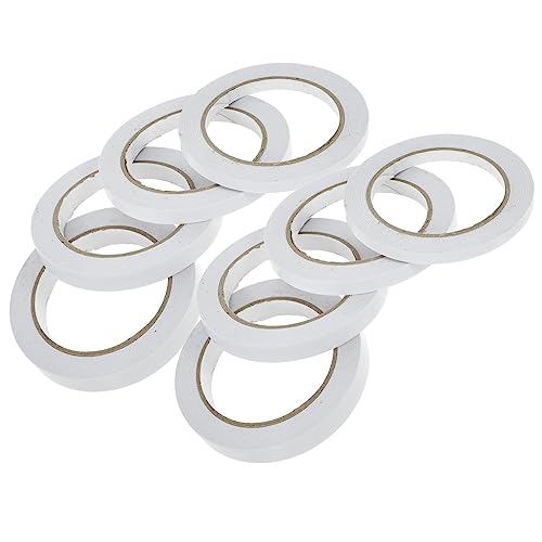 Angoily 8 Rollen Doppelseitiges Klebeband Hochwertiges Starkes Selbstklebendes Tape für Scrapbooking Basteln und Vielseitige Anwendungen von Angoily