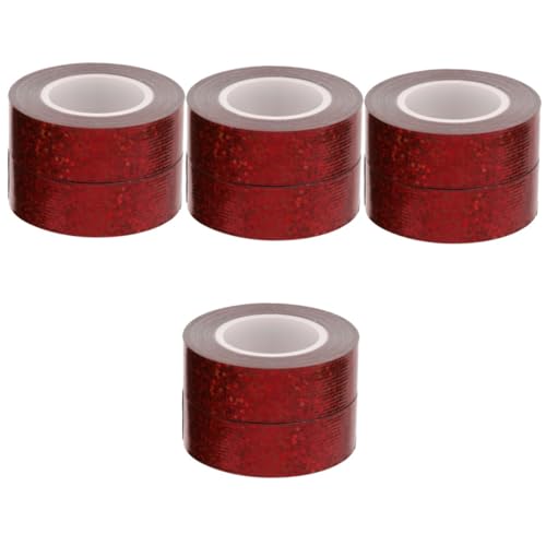 Angoily 8 Rollen Glitzernde Einseitige Klebebänder Stark Haftendes Dekorband mit Hologramm Vielseitig für Verpackung Teppichkantenfixierung und Bastelbedarf Rot Angoily 8 Rollen Glitzernde Einseitige Klebebänder Stark Haftendes Dekorband mit Hologramm Vielseitig für Verpackung Teppichkantenfixierung und Bastelbedarf Rot von Angoily