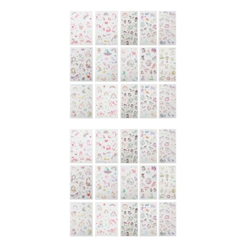 Angoily 8 Sätze Cartoon Einhorn Sticker Set Diy Washi Aufkleber für Scrapbooking Handwerk und Wohnungsdekoration Hohe Haftkraft Geruchlos und Sicher À Zufällige Designs von Angoily