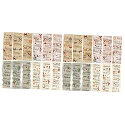 Angoily 8 Sätze Vintage Washi Tape Dekorative Klebebänder mit Pflanzen Design für Scrapbook Tagebuch und DIY Handwerke Vielseitig Einsetzbar und Leicht zu Handhaben von Angoily