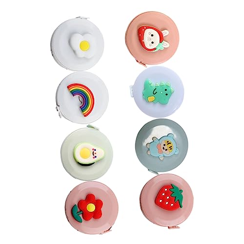 Angoily 8 Stck Mini Maßband Teiliges Einziehbares Maßband für DIY und Nähprojekte Cartoon Design Tragbar und Flexibel für Studenten und Hochwertigem von Angoily