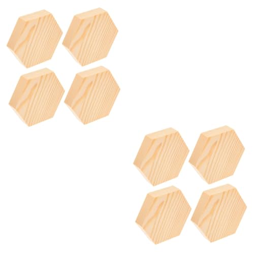 Angoily 8 Stck. Teiliges DIY Holzscheiben Sechseckig Breit Naturbelassen Holzplatten zum Basteln Malen Handwerk Dekoration von Angoily
