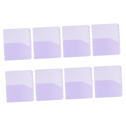 Angoily 8 Stück Dokumententaschen Teilig Einsteckbare Ordnerhüllen Halbtransparente Einstecktaschen Multifunktionale Ablage für Büro und Schule Kompatibel mit Standard Ring Ordner von Angoily