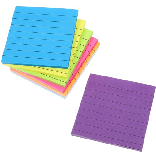 Angoily 8 Stück Haftnotizen Notizblock Selbstklebend Liniert Multifunktionale Memo Pads Farben für Schule Büro und Zuhause Starke Haftung Angoily 8 Stück Haftnotizen Notizblock Selbstklebend Liniert Multifunktionale Memo Pads Farben für Schule Büro und Zuhause Starke Haftung von Angoily
