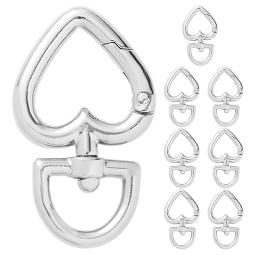 Angoily 8 Stück Herz-schlüsselanhänger Aus Metall Herzförmiger Schlüsselanhänger Herzförmiger Hutclip Herzförmige Ringschnallen Zum Basteln Herz-karabiner-clip Zinklegierung Silver Angoily 8 Stück Herz-schlüsselanhänger Aus Metall Herzförmiger Schlüsselanhänger Herzförmiger Hutclip Herzförmige Ringschnallen Zum Basteln Herz-karabiner-clip Zinklegierung Silver von Angoily