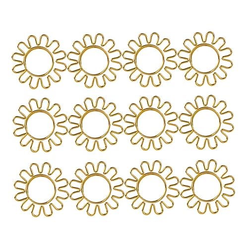 Angoily 8 Stück Kreative Sonnenblumen Büroklammern Goldene Lesezeichen für Büro Schule Notizen Scrapbooking und Clips für Wichtige Dokumente und Erinnerungen von Angoily
