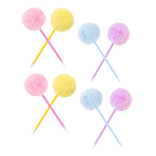 Angoily 8 Stück Kugelschreiber Flauschiger Stift Flauschiger Kugelschreiber Niedliche Stifte Für Stifte Für Mädchen Kinderstift Flauschiger Kugelschreiber Pom Pom Stift Niedliche von Angoily