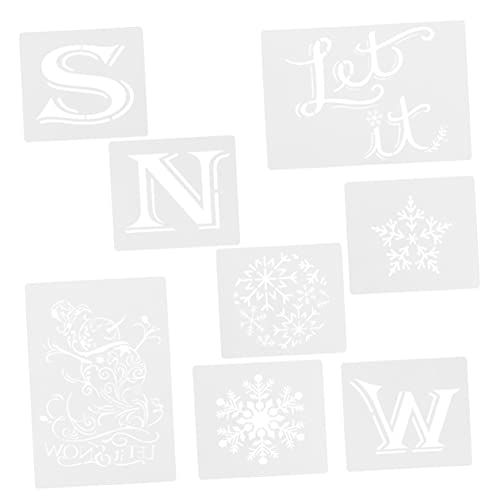 Angoily 8 Stück Malschablonen Schneeflocken-schablonen Für Fenster Schneeflockenschablonen Zum Malen Schablone Weihnachten Weihnachtsschablonen Weihnachts-bastelschablonen Malerei Plastik Angoily 8 Stück Malschablonen Schneeflocken-schablonen Für Fenster Schneeflockenschablonen Zum Malen Schablone Weihnachten Weihnachtsschablonen Weihnachts-bastelschablonen Malerei Plastik von Angoily