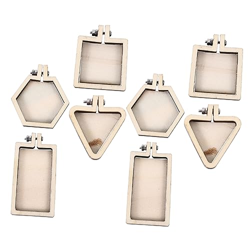 Angoily 8 Stück Mini Stickrahmen Teiliges für Diy Handwerk Dekorative Kreuzstich Ringe Verschiedenen Formen für Anhänger und Wohnaccessoires Angoily 8 Stück Mini Stickrahmen Teiliges für Diy Handwerk Dekorative Kreuzstich Ringe Verschiedenen Formen für Anhänger und Wohnaccessoires von Angoily