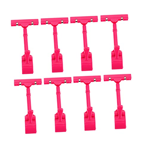 Angoily 8 Stück Preisschildhalter Preisschildklemme Doppelkopf-Display-Clips Halter für Preisschilder Etikettenklemme Preiskarten-Clip Etikettenhalterklemme Plastik Rosy Angoily 8 Stück Preisschildhalter Preisschildklemme Doppelkopf-Display-Clips Halter für Preisschilder Etikettenklemme Preiskarten-Clip Etikettenhalterklemme Plastik Rosy von Angoily