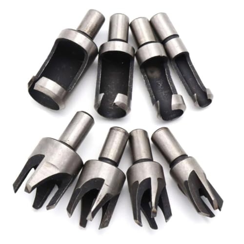 Angoily 8 Stück Teiliges Carbonstahl Holz Plug Cutter Set Präzise Zapfenbohrer mit Geradem Konischem Design Langlebig für Holzverarbeitung Geeignet für Werkbankbohrer Glatte Oberfläche Angoily 8 Stück Teiliges Carbonstahl Holz Plug Cutter Set Präzise Zapfenbohrer mit Geradem Konischem Design Langlebig für Holzverarbeitung Geeignet für Werkbankbohrer Glatte Oberfläche von Angoily