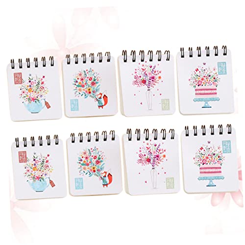 Angoily 8 Stück Teiliges Cartoon Spiral Notizbuch Tragbares Memo Pad für Büro und Schule Praktische Notizblätter Zufälligem Stil für Listen und Erinnerungen von Angoily