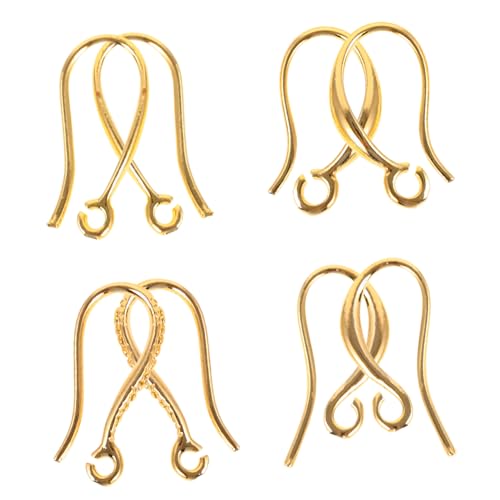 Angoily 8 Stück Teiliges DIY Ohrhaken Sicherem Material Feine Verarbeitung Einsetzbar für Ohrstecker und Schmuckzubehör zum Basteln Individueller Ohrringe und Schmuckdesigns von Angoily