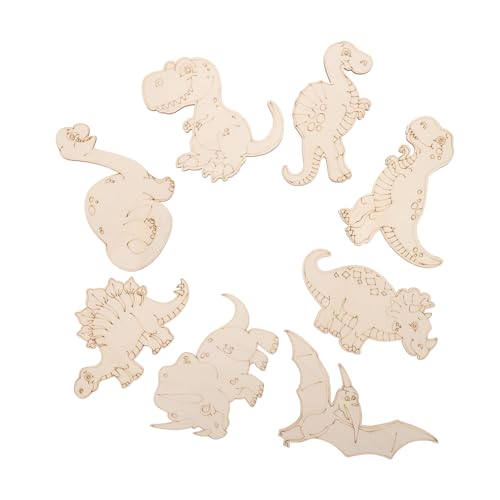 Angoily 8 Stück Teiliges Diy Holz Dinosaurier Bastelset Unvollendete Holz Schnitte für Kreative Kinderhandwerke für Graffiti und Dekoration Angoily 8 Stück Teiliges Diy Holz Dinosaurier Bastelset Unvollendete Holz Schnitte für Kreative Kinderhandwerke für Graffiti und Dekoration von Angoily