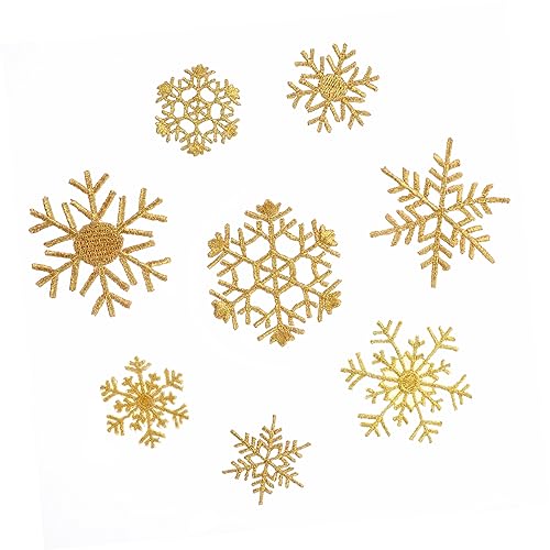 Angoily 8 Stück Teiliges Goldene Schneeflocken Stoffaufnäher Dekorative Applikationen für Diy Weihnachtskleidung Vielseitig Einsetzbar für Reparaturen und Verschönerungen von Kleidung Angoily 8 Stück Teiliges Goldene Schneeflocken Stoffaufnäher Dekorative Applikationen für Diy Weihnachtskleidung Vielseitig Einsetzbar für Reparaturen und Verschönerungen von Kleidung von Angoily