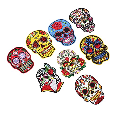 Angoily 8 Stück Teiliges Halloween Aufnäher Schädel Bestickte Patches DIY Applikationen für Kleidung Taschen und Hüte Strapazierfähig Modisch zum Aufnähen und Reparieren Angoily 8 Stück Teiliges Halloween Aufnäher Schädel Bestickte Patches DIY Applikationen für Kleidung Taschen und Hüte Strapazierfähig Modisch zum Aufnähen und Reparieren von Angoily