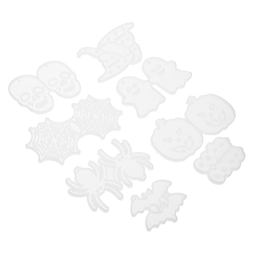 Angoily 8 Stück Teiliges Halloween Ohrring Silikonform Epoxidharz Gießform für DIY Schmuckanhänger und mit Halloween Motiven Langlebig und Einfach zu Verwenden Angoily 8 Stück Teiliges Halloween Ohrring Silikonform Epoxidharz Gießform für DIY Schmuckanhänger und mit Halloween Motiven Langlebig und Einfach zu Verwenden von Angoily