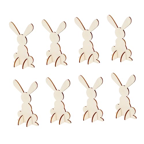 Angoily 8 Stück Teiliges Holz Rabbit Skulpturen Niedliche DIY Deko für Ostern Langlebige und Praktische Holzfiguren für Erwachsene für und Partydesign Angoily 8 Stück Teiliges Holz Rabbit Skulpturen Niedliche DIY Deko für Ostern Langlebige und Praktische Holzfiguren für Erwachsene für und Partydesign von Angoily