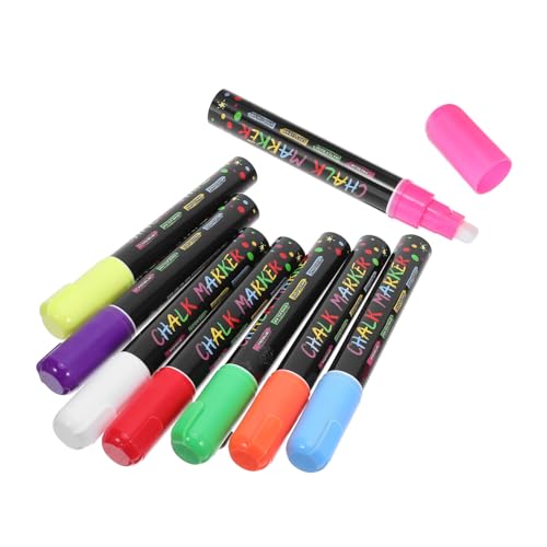 Angoily 8 Stück Teiliges Liquid Chalk Marker mit Breiter Spitze Abwischbare Wasserbasierte Kreidemarker in Leuchtenden Farben für Tafel Glas Metall und Fenster Vielseitige Kreidestifte für Angoily 8 Stück Teiliges Liquid Chalk Marker mit Breiter Spitze Abwischbare Wasserbasierte Kreidemarker in Leuchtenden Farben für Tafel Glas Metall und Fenster Vielseitige Kreidestifte für von Angoily