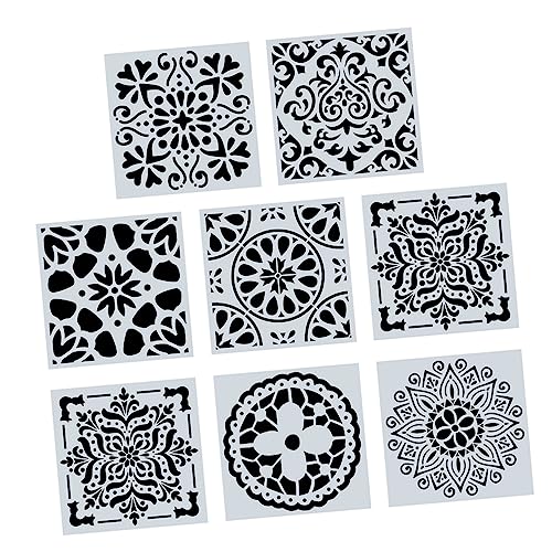 Angoily 8 Stück Teiliges Mandala Malvorlagen Wiederverwendbare Diy Schablonen für Wand und Steinmalerei Einfach zu Reinigen Handfreundliches Design für Kreative Projekte Angoily 8 Stück Teiliges Mandala Malvorlagen Wiederverwendbare Diy Schablonen für Wand und Steinmalerei Einfach zu Reinigen Handfreundliches Design für Kreative Projekte von Angoily