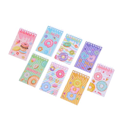 Angoily 8 Stück Teiliges Spiralnotizbuch mit Donut Kleine Hardcover Notizbücher Tintenresistentes Papier Farbenfrohe Mini Notizblöcke für Schüler Praktische Spiral Notizhefte im von Angoily