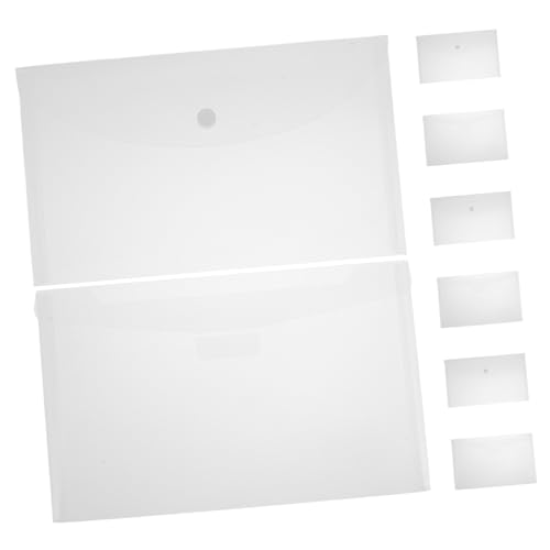 Angoily 8 Stück Teiliges Transparente Dokumententaschen aus Robustem mit Druckknopf Wasserfest Wiederverwendbar Vielseitige Aufbewahrung für Quittungen Rechnungen und Geschäftspapiere für von Angoily
