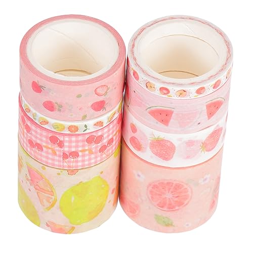 Angoily 8 Stück Teiliges Washi Tape Dekorative Klebebänder für Scrapbooking Diy Projekte und Fotoalben Lange Kreative Designs für Handgemachte Erinnerungen und Dekorationen von Angoily
