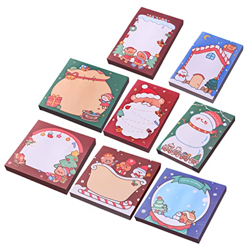 Angoily 8 Stück Weihnachtsnotizblöcke Cartoon Memo Pads für Schule und Büro Selbstklebende Haftnotizen Kreative Designs zur Einfachen Anwendung und Praktischen Nutzung für Wichtige Angoily 8 Stück Weihnachtsnotizblöcke Cartoon Memo Pads für Schule und Büro Selbstklebende Haftnotizen Kreative Designs zur Einfachen Anwendung und Praktischen Nutzung für Wichtige von Angoily