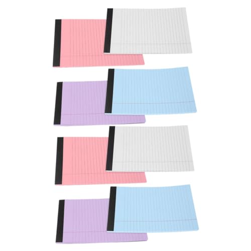 Angoily 8 gefütterte Polster arbeiten Professional Notizbuch mit Pads LED Notizblock für Taschen breites liniertes Papier Notizbilder kleiner Notizblock Notizpolster von Angoily