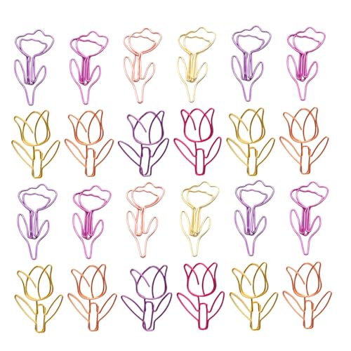 Angoily 80 Stück Dekorative Büroklammern Süße Blumen Büroklammern Planer Clip Blumenform Für Die Schule Tulpenförmige Angoily 80 Stück Dekorative Büroklammern Süße Blumen Büroklammern Planer Clip Blumenform Für Die Schule Tulpenförmige von Angoily
