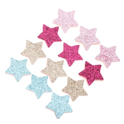 Angoily 80 Stück Fünfzackige Stern Patches für Diy Kleidung Applikationen und Bastelarbeiten Accessoires für Schmuck Haarclips und Mehr von Angoily