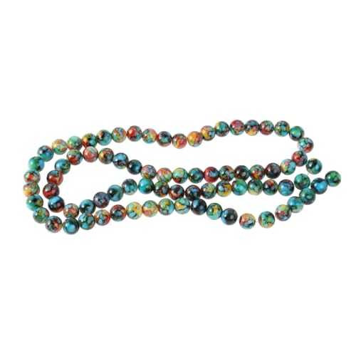 Angoily 80 Stück Glasperlen Farbige Rissperlen Schmuckzubehör für Armbänder und Diy Bastelmaterial Farbenfrohe Muster Angoily 80 Stück Glasperlen Farbige Rissperlen Schmuckzubehör für Armbänder und Diy Bastelmaterial Farbenfrohe Muster von Angoily