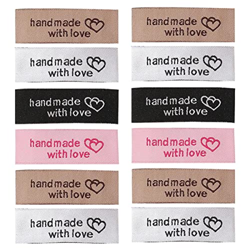 Angoily 80 Stück Handmade Kleidung Etiketten für DIY Hüte Handgemachte Stoffetiketten Garment Accessories für Schals Hüte und von Angoily