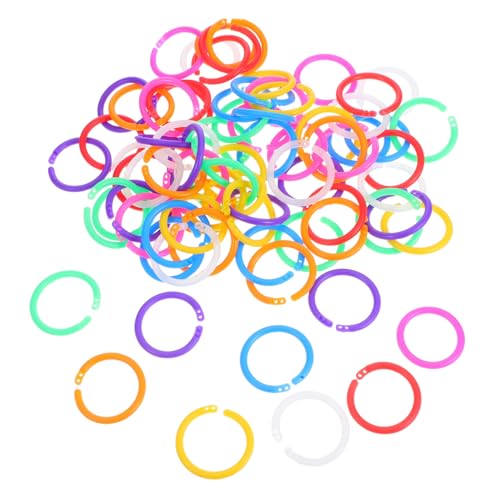 Angoily 80 Stück Teiliges Bunte Kunststoff-rundringe zum Binden Vielseitige Binder Clips mit Einfachem Öffnungsmechanismus Geeignet für Notizbücher Karteikarten Büro und Heimorganisation Angoily 80 Stück Teiliges Bunte Kunststoff-rundringe zum Binden Vielseitige Binder Clips mit Einfachem Öffnungsmechanismus Geeignet für Notizbücher Karteikarten Büro und Heimorganisation von Angoily