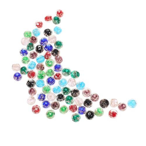 Angoily 80 Stück Teiliges Leuchtende Glasperlen zum Auffädeln Runde Diy Schmuckperlen mit Glatter Oberfläche Langlebige und Bruchsichere Bastelperlen für Armbänder und Halsketten von Angoily