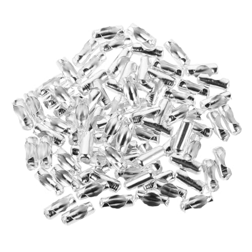 Angoily 800 Stück Kugelkettenglieder Metall Perlenketten Verbinder Clips für Halsketten Armbänder DIY Schmuckherstellung Ersatz Cord Endstücke von Angoily