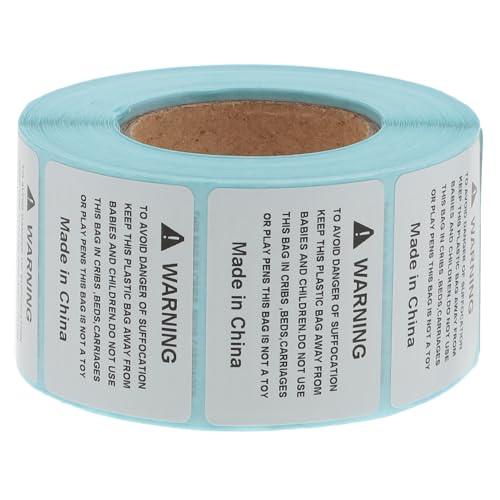 Angoily 800 Stück Selbstklebende Warnetiketten Auffällige Verpackungsaufkleber mit Erstickungswarnung Leicht Lesbare Shipping Warning Labels für Pakete und Versand von Angoily