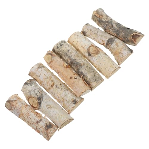 Angoily 8Stücke Naturholz Dekorationsblöcke für DIY Aquarium Weihnachts Partyzubehör Foto Requisiten Einzigartiges Handwerk Feiner Verarbeitung von Angoily