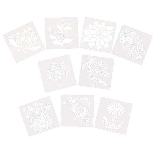 Angoily 9 Blätter Blumen Schablonen Set Wandmalerei Vorlagen für Diy Dekoration Wiederverwendbare Malvorlagen für Kreative Kunstprojekte für Zuhause und Angoily 9 Blätter Blumen Schablonen Set Wandmalerei Vorlagen für Diy Dekoration Wiederverwendbare Malvorlagen für Kreative Kunstprojekte für Zuhause und von Angoily