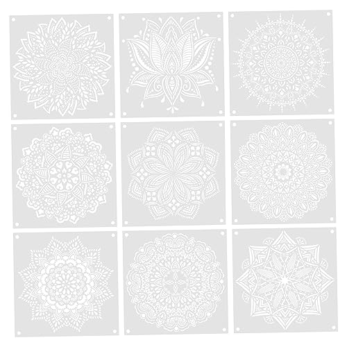 Angoily 9 Blätter Teiliges Mandala Schablonenset für Diy Projekte Wiederverwendbare Vorlagen für Jugendliche Dekorieren von Wänden und Möbeln Angoily 9 Blätter Teiliges Mandala Schablonenset für Diy Projekte Wiederverwendbare Vorlagen für Jugendliche Dekorieren von Wänden und Möbeln von Angoily