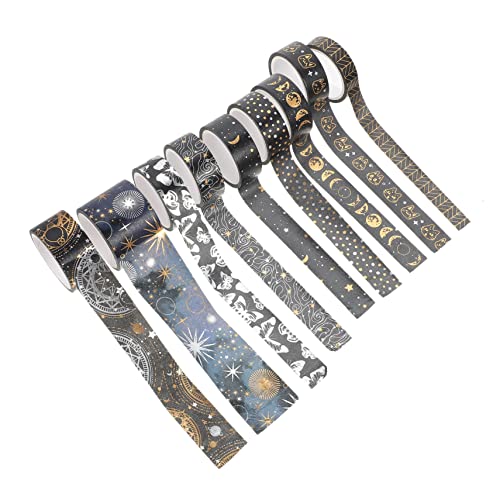 Angoily 9 Rollen Diy Washi Tape Dekorative Papier Klebebänder für Scrapbooking und Planner Handgemachte Kunstwerke Hochwertiges Material Schwarz mit Gold und Silberdetails Angoily 9 Rollen Diy Washi Tape Dekorative Papier Klebebänder für Scrapbooking und Planner Handgemachte Kunstwerke Hochwertiges Material Schwarz mit Gold und Silberdetails von Angoily