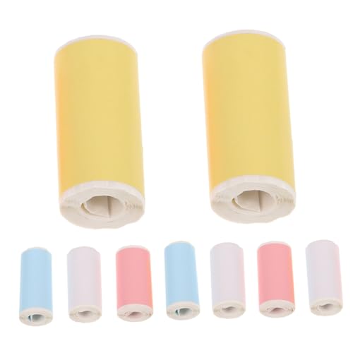 Angoily 9 Rollen Farbige Thermopapier Etiketten Selbstklebend Hochauflösend Klebepapier Für Büro Zuhause Kompaktes Tragbares Design Für Vielseitige Anwendungen von Angoily